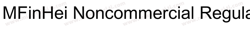 MFinHei Noncommercial Regular字体转换